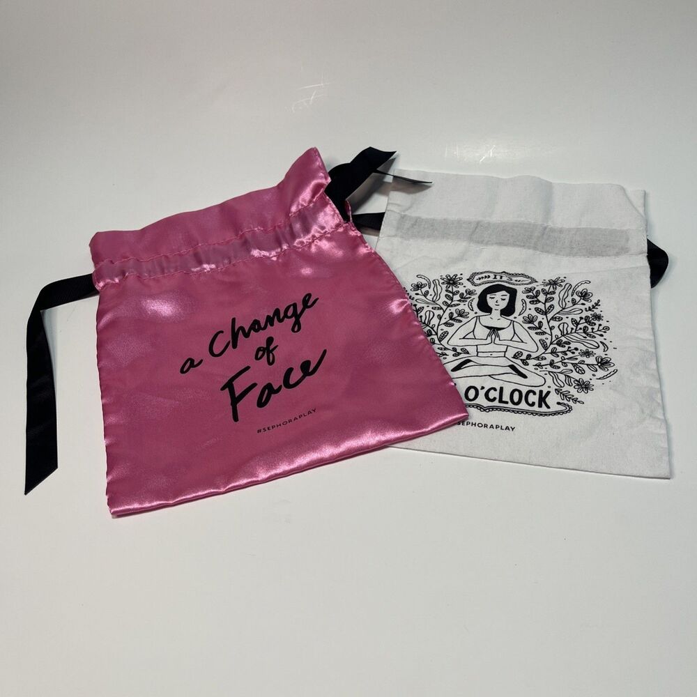 2017 Sephora Play drawstring makeup bags. Lot Of 2 #sephoraplay